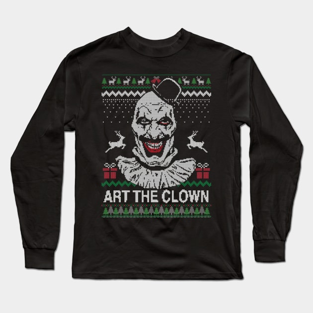 Art The Clown Ugly Christmas Long Sleeve T-Shirt by Premium Nation